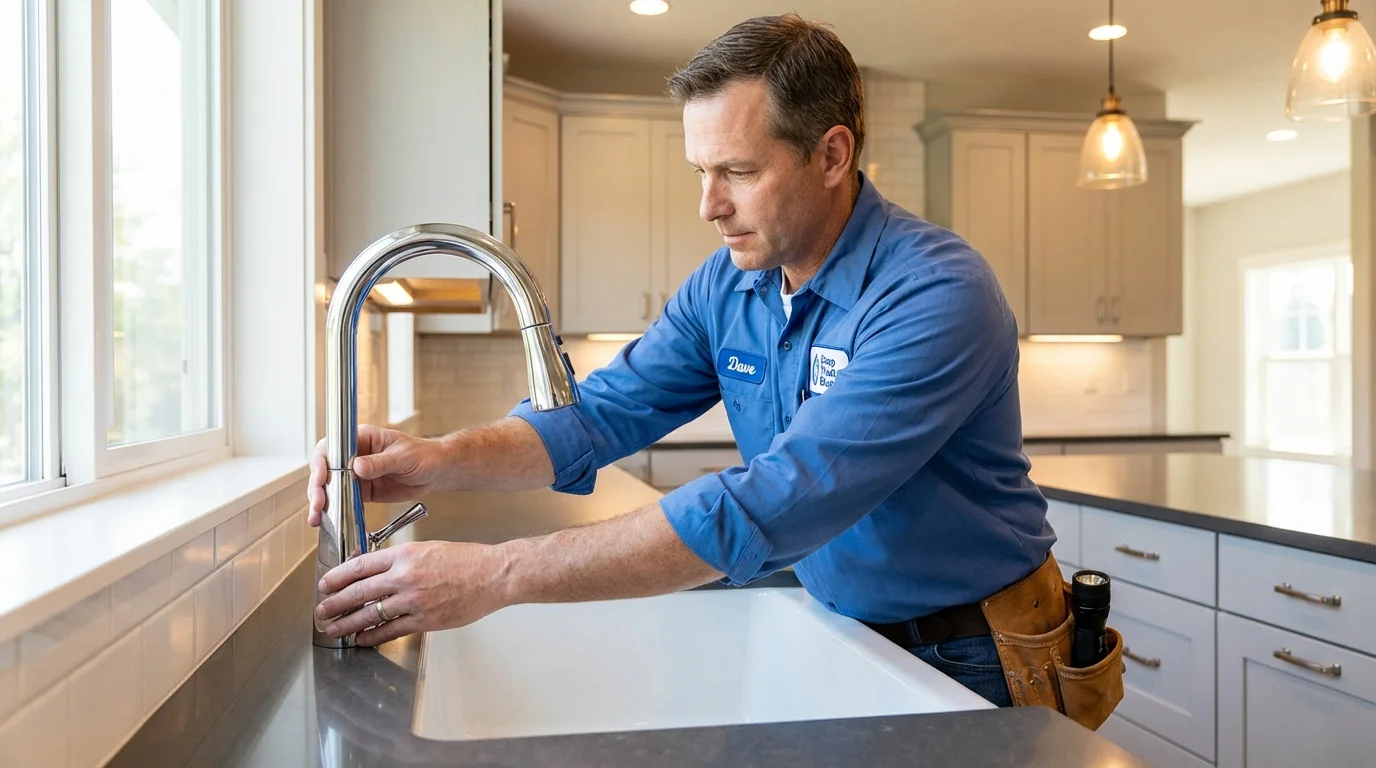 Kitchen faucet installation by Johns Plumbing LLC in Morgan City