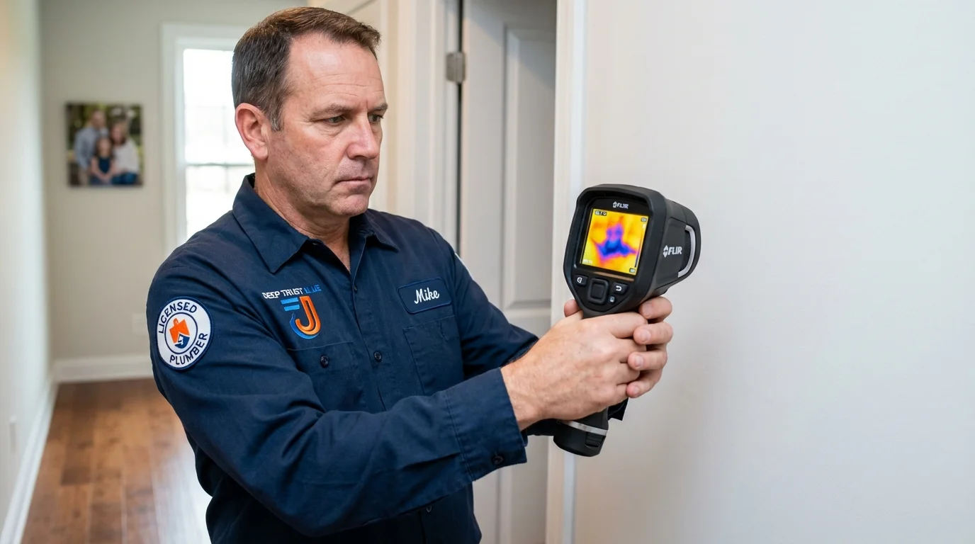 Thermal imaging leak detection by Johns Plumbing LLC in Morgan City