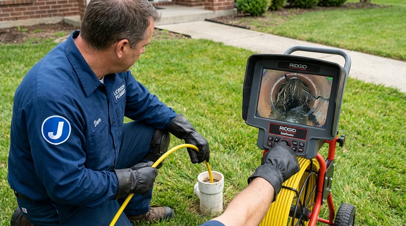Sewer camera inspection being performed by Johns Plumbing LLC in Morgan City